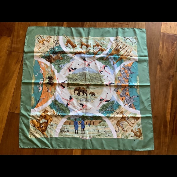 Hermes Accessories - Hermès Paris 100% Silk “Tanzanie” Scarf